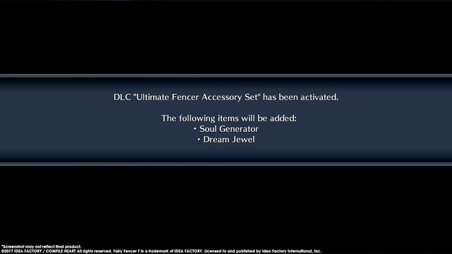 Fairy Fencer F ADF Ultimate Fencer Accessory Set Screenshot 1