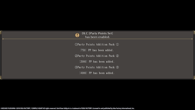 Dark Rose Valkyrie: Party Points Set Screenshot 2