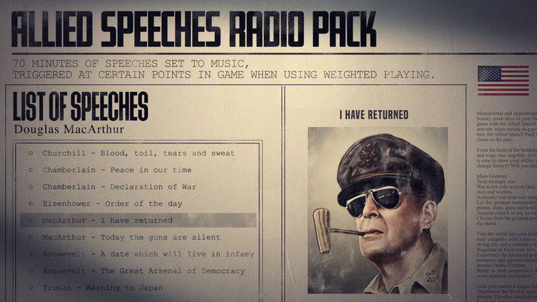Hearts of Iron IV: Allied Speeches Pack Screenshot 1