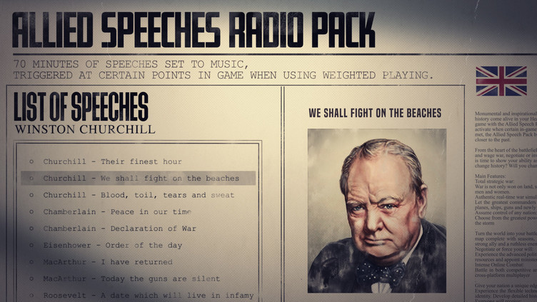 Hearts of Iron IV: Allied Speeches Pack Screenshot 8