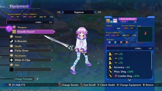 Megadimension Neptunia VIIR - 4 Goddesses Online Adventurer Class Weapon Set Screenshot 4