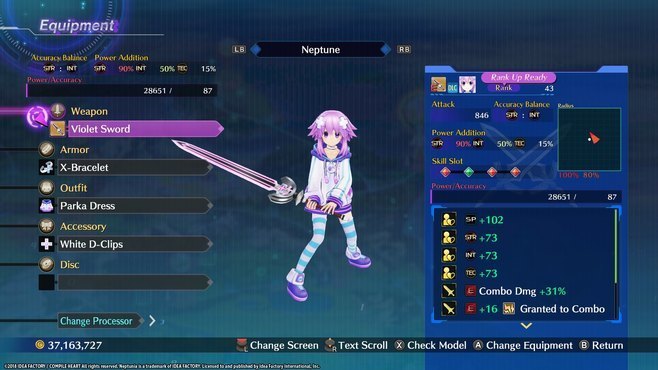 Megadimension Neptunia VIIR - 4 Goddesses Online Novice Class Weapon Set Screenshot 3
